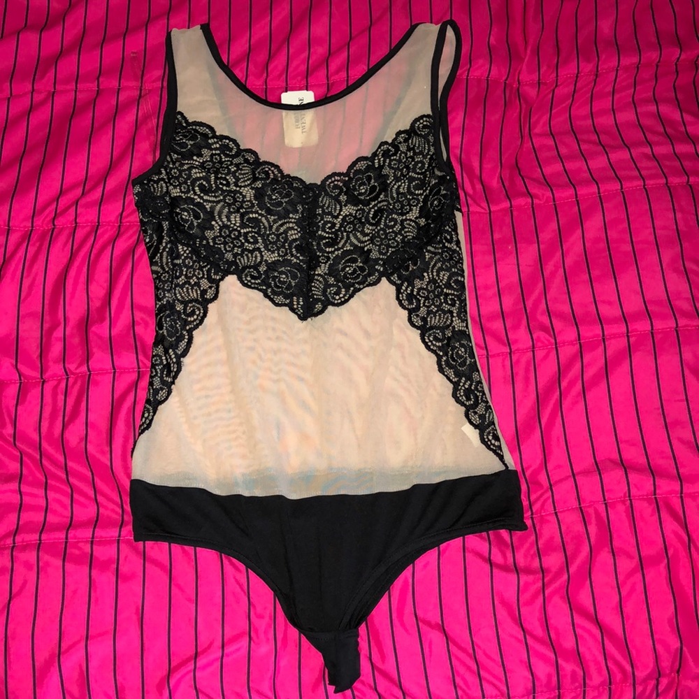 Forever 21 Lace Detail Bodysuit